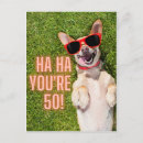 Search for dog 50th birthday cards Milestone