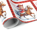 Search for western christmas wrapping paper Santa