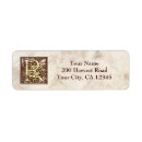 Search for r monogram return address labels Letter