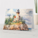 Search for watercolor lighthouse cards Coastal