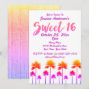 Search for beach destination birthday invitations Palm trees