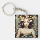 Search for beautiful lady key rings Illustration