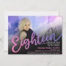 Search for purple 18th birthday invitations Black