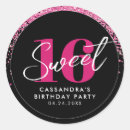 Search for modern sweet 16 stickers Typography