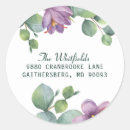 Search for purple green return address labels Watercolor