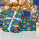 Search for fish christmas wrapping paper Santa