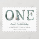 Search for unique boy 1st birthday invitations Watercolor