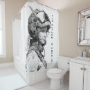 Search for female shower curtains Girl power