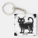 Search for doodle cat key rings Black and white