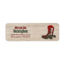 Search for cowboy boot return address labels Country western