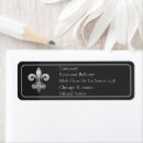 Search for fleur de lis return address labels Vintage