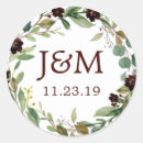 Search for monogram bridal shower stickers Burgundy
