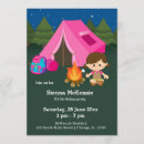 Search for girls camping birthday invitations Slumber party