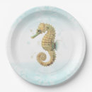 Search for seahorse paper plates Nautical
