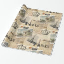 Search for vintage script wrapping paper Paris