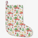 Search for red truck christmas stockings Plaid