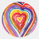 Search for colorful heart stickers Watercolor