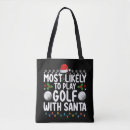 Search for holiday tote bags Santa