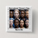 Search for international womens day badges March 8th