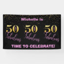 Search for pink gold 50th birthday party decor Black