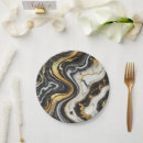 Search for black gold marble plates Trendy