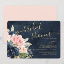 Search for navy and blush bridal shower invitations Modern