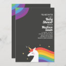 Search for unicorn baby shower invitations Rainbow