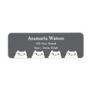 Search for grey cat return address labels Modern