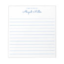 Search for lined paper notepads Blue