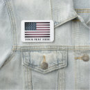 Search for red white blue name tags America