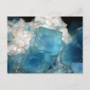 Search for gems minerals postcards Blue