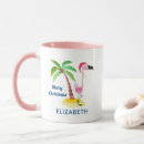 Search for red flamingo mugs Tropical christmas