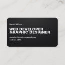 Search for web designer business cards Black