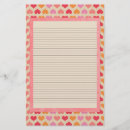 Search for love note stationery paper Red