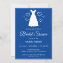 Search for white dress bridal shower invitations Blue