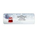 Search for bag return address labels Santa claus