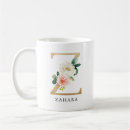 Search for z initial mugs Watercolor floral