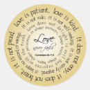 Search for love is patient stickers Love never fails