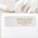 Search for polka dot wedding return address labels Gold
