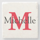Search for red coasters Monogrammed