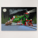 Search for christmas train puzzles Santa