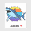 Search for great white shark stickers Diving
