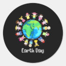Search for children around the world stickers Save the planet