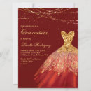 Search for red dress quinceanera invitations Burgundy