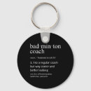 Search for sports coach key rings Badminton player
