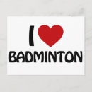 Search for badminton lover postcards I love badminton