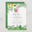 Search for pink frangipani invitations Tropical