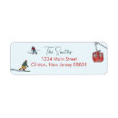 Search for ski return address labels Watercolor