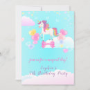 Search for flying birthday invitations Rainbow
