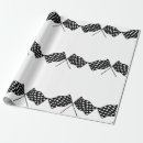 Search for checkered flag wrapping paper Black and white